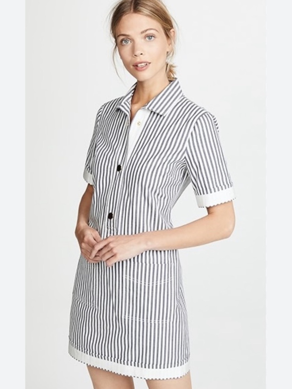 Derek Lam 10 Crosby Striped Utility Shirt Dress